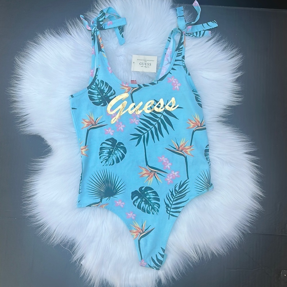 New GUESS Floral Bodysuit SZ S
